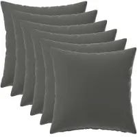 vidaXL - Kussen - met - kussen - HEERLEN - 6 - st - Antraciet - Polyester