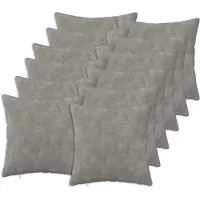 vidaXL - Kussen - met - kussen - HEERLEN - 12 - st - Lichtgrijs - Microfiber - Fleece