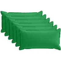 vidaXL Kussen met kussen HOUTEN 6 st Groen Polyester