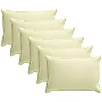 vidaXL - Kussen - met - kussen - HOUTEN - 6 - st - Crèmekleurig - Polyester