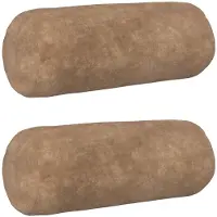 vidaXL - Kussen - met - kussen - HEERLEN - 2 - st - Taupe - Microfiber - Fleece