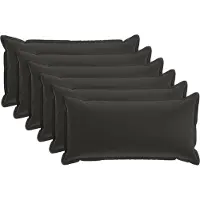 vidaXL - Kussen - met - kussen - HOUTEN - 6 - st - Zwart - Polyester