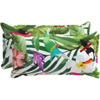 vidaXL - Kussen - met - kussen - HOUTEN - 2 - st - Meerkleurig - Polyester
