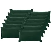 vidaXL Kussensloop 12 st HOUTEN Donkergroen 40 x 80 cm Fluweel