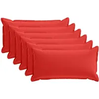 vidaXL Kussen met kussen HOUTEN 6 st Rood Polyester