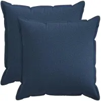 vidaXL - Kussen - met - kussen - HOUTEN - 2 - st - Blauw - Faux - Linnen