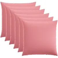 vidaXL - Kussensloop - 6 - st - HEERLEN - Roze - 65 - x - 65 - cm - Stof