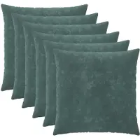 vidaXL Kussensloop 6 st HEERLEN Zee blauw 80 x 80 cm Microfiber Fleece