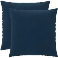 vidaXL - Kussensloop - 2 - pcs - HEERLEN - Blauw - 70 - x - 70 - cm - Microfiber - Fleece