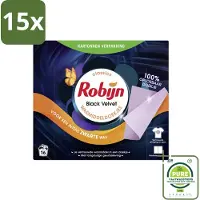 vidaXL 15 x Classics - Black Velvet - Wasmiddeldoekjes - 16 Wasstrips - Grootverpakking - Wasmiddel - Wasstrips - Zwarte Kleding - Wasverzachter - Wasmiddelen