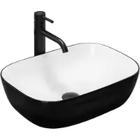 REA Opzetwastafel Belinda Black/white