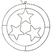 Hit Ring m/sterren zwart 50 cm 245goldLED 24flash ip44 5M 6/18u