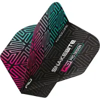 Red Dragon - Peter Wright Hardcore Snakebite Zwart en Rainbow Dartvluchten - 3 set per pakket (9 vluchten in totaal)