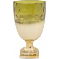 Artpol Groen Glazen Vaas 24,5x14,5x14,5cm - Stijlvolle Decoratie