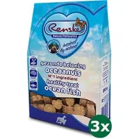 Renske 3x150 gr gezonde beloning hartjes vis hondensnack