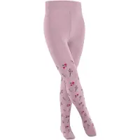 Falke Little Flowers dun gedessineerd katoen panty kinderen roze - maat 98-104