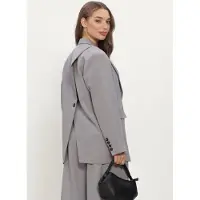 Neo Noir Blazer Aarielle Structure Grijs dames
