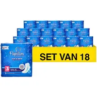 Papillon Aanbieding: Maandverband Nacht Maxi Met Vleugeltjes Maat 3 (18 verpakking - 144 stuks)