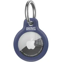 AdroitGoods Ronde TPU Beschermhoes – Geschikt voor Apple AirTag – Spatwaterbestendige Sleutelhanger Case - Blauw