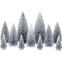 Lemax White pine trees set of 11