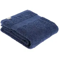 Tendance Serviette de toilette 50 x 90 cm 100 % coton bleu marine