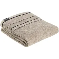 Tendance Serviette de toilette 50 x 90 cm 100 % coton ficelle et noir