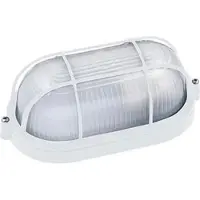 BES LED LED Tuinverlichting - Buitenlamp - Torina - Wand - Aluminium Mat Wit - E27 - Ovaal