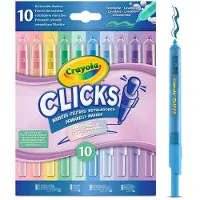 Crayola - Clicks Retractable Markers 10 Pcs - Pastel (358-588378)