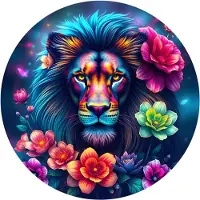 Bluebird Puzzle Round Puzzle - Rainbow Lion Puzzel 500 stukjes