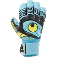 Uhlsport Keeper Handschoen Eliminator Supersoft Keepershandschoenen - Unisex - blauw/zwart/geel Maat 10