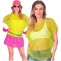 Widmann Visnet T-Shirt Neon Geel Vrouw