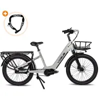 Vogue Avalanche - Elektrische Longtail - 250W motor - Actieradius tot 70 km - Hydraulische schijfremmen - Lage instap - Voorvering - Matt Cool Grey