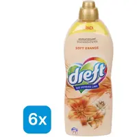 Dreft Wasverzachter Soft Orange - 6 x 1650 ml - Voordeelverpakking