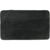 Tendance Badmat Aquarius - microfiber - hoogpolig - antraciet - 45 x75 cm - absorberend - badkamer - antislip