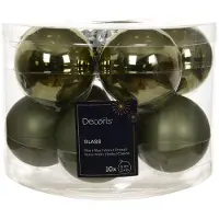 Kaemingk Kerstbal glas d6 cm rosemarijn 10st