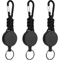 OEM 3-pack - sleutelhanger - hoge elasticiteit - gemakkelijk te openen gesp - intrekbare sleutelhanger, geschikt om sleutels te beschermen tegen verlies