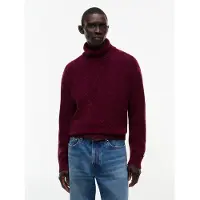 Tommy Hilfiger coltrui bordeaux wol gebreid