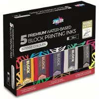 Zieler Water-Based Block Printing Ink Set 5X 38Ml