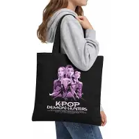 K POP Demon Hunters Herbruikbare draagtas met billboard-poster (Zwart)