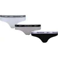 Reebok Dames/Dames Carina Logo Slip (Set van 3) (Zwart/Wit/Grijs)