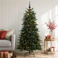 vidaXL Kunstmatige Hinged Kerstboom 120 cm 150 LED's Warmwit PE & PVC
