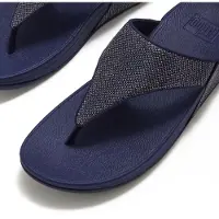 FitFlop Lulu Shimmerglitz Toe-Post Sandals DONKERBLAUW - Maat 41