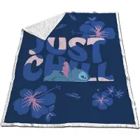Lilo & Stitch Disney Sherpa Fleeceplaid, Just Chill - 130 x 170 cm - Polyester/fleece