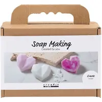 Creativ Company hobbyset zeep maken hartjes roze DIY cadeau.