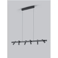 HELESTRA Hanglamp Coni, dimbaar, zwart, Woon-/ Eetkamer, Aluminium, Modern