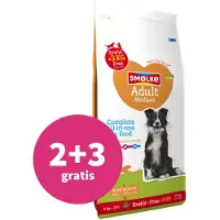 Smolke 12+3 kg gratis: Hondenvoer Adult Medium 12 + 3 kg