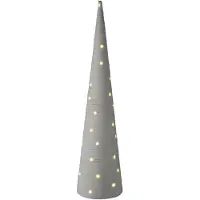 Koopman Home Styling Collection - Kegelvormige kerstboom van stof met LED-verlichting, 80 cm