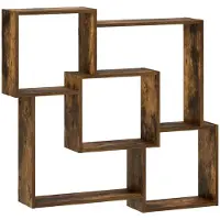 vidaXL Wandplank Gerookt eiken 98 x 17 x 91 cm Bewerkt hout