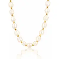 My Bendel - Bold Ketting met Zoetwater Parels - met Luxe Cadeauverpakking | Sieraden Voor Dames