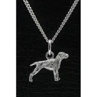 MOOYE ® - Collectie Zilveren Poedelpointer ketting hanger - klein